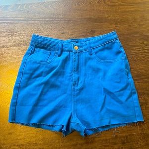 Princess Polly Jean shorts. Size:6. Color: Royal Blue